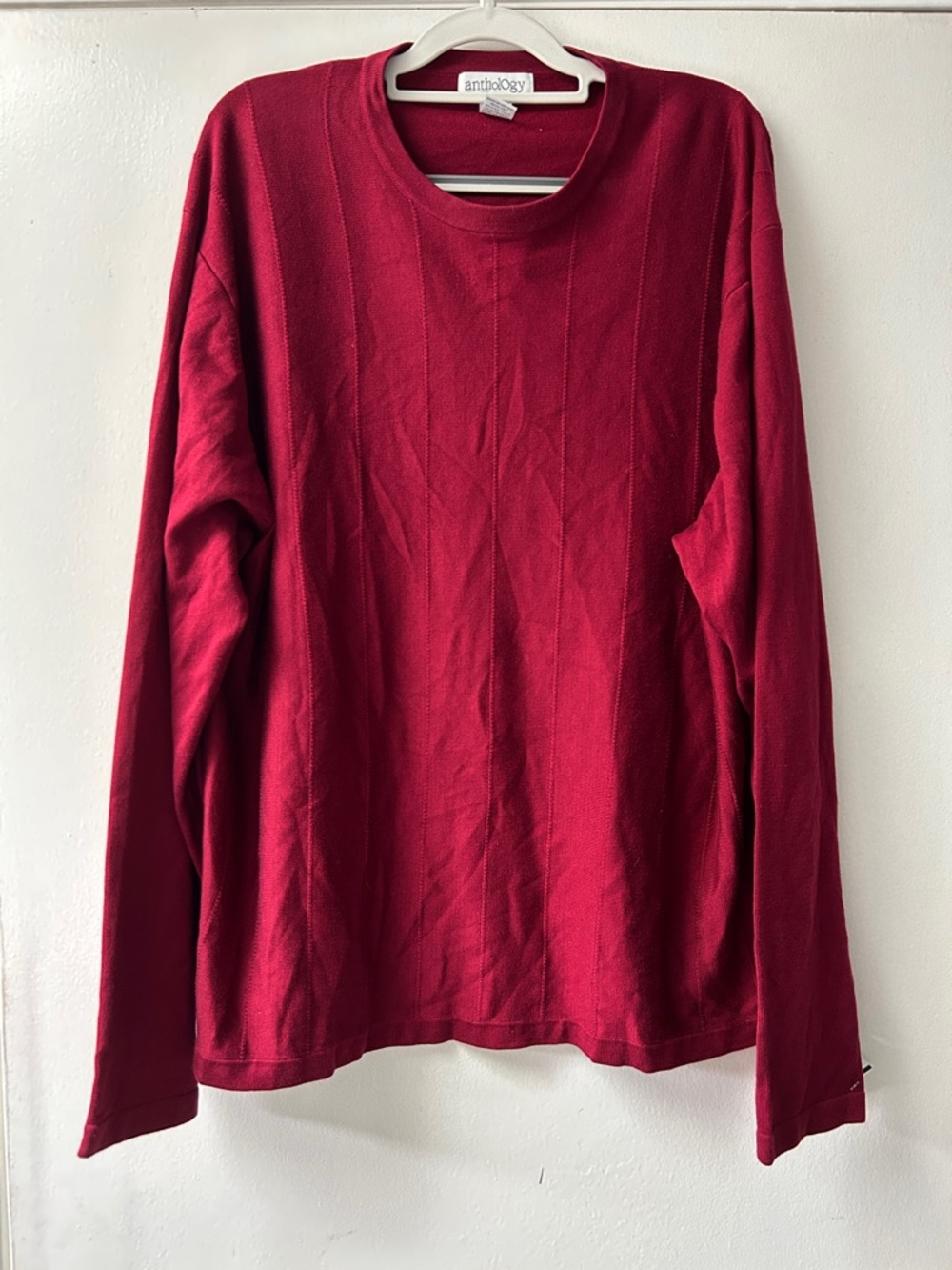 Anthology Men's Crewneck Sweater in Deep Red